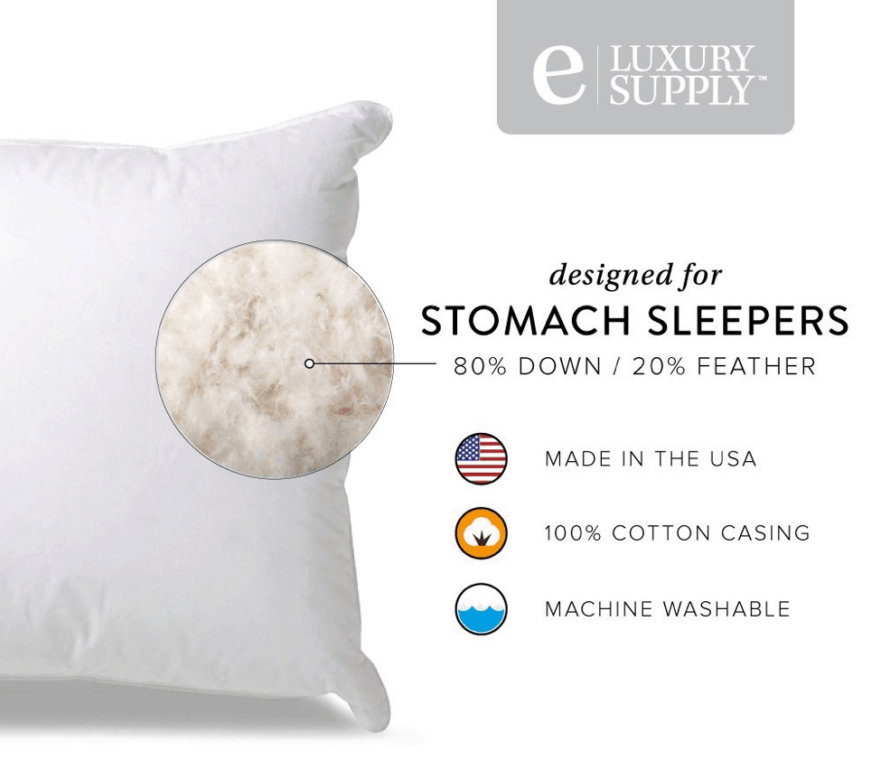 Extra-Soft-Down-Filled-Pillow-for-Stomach-Sleepers-Features