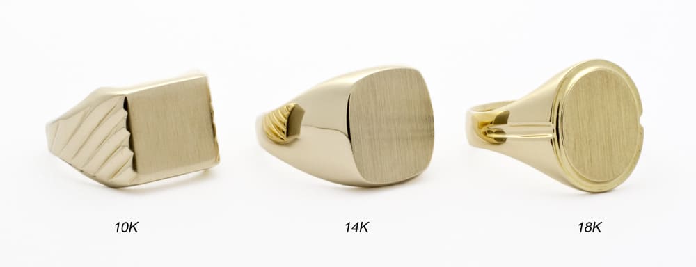 10k vs 14k vs 18k vs 24k Gold rings