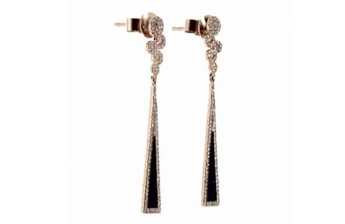 Black Gemstones Black onyx earrings