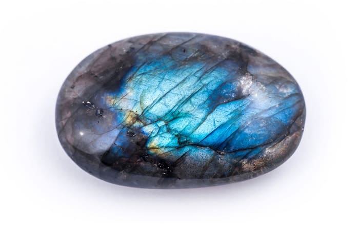 Blue gemstones Labradorite