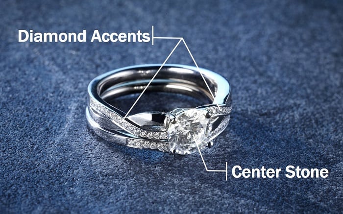 Diamond Accents center stone