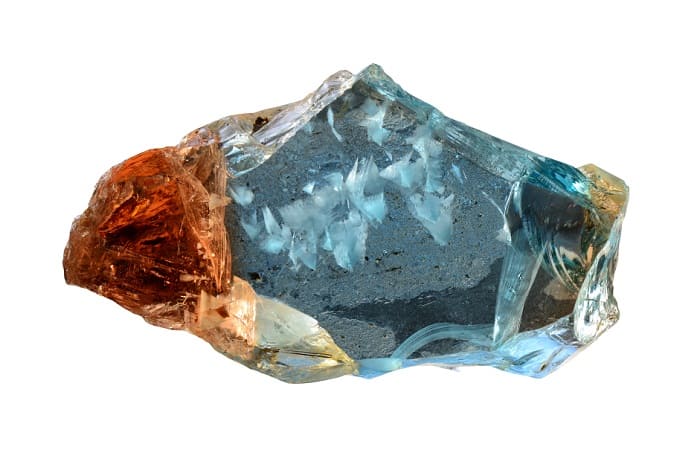 Sapphire vs Topaz - bicolor topaz