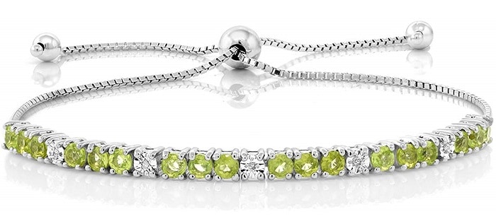 green gemstones list peridot bracelet