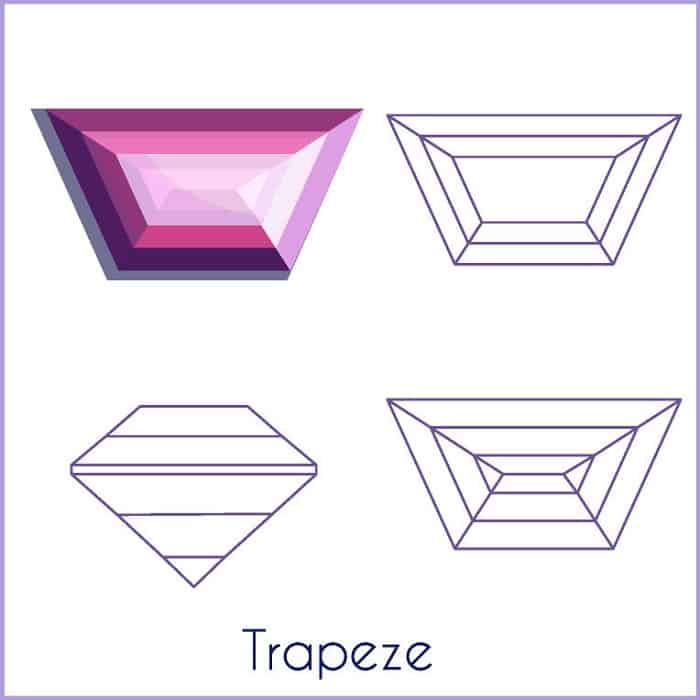 types of diamond cuts Trapezoids trapeze