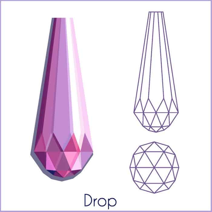 types of diamond cuts drop