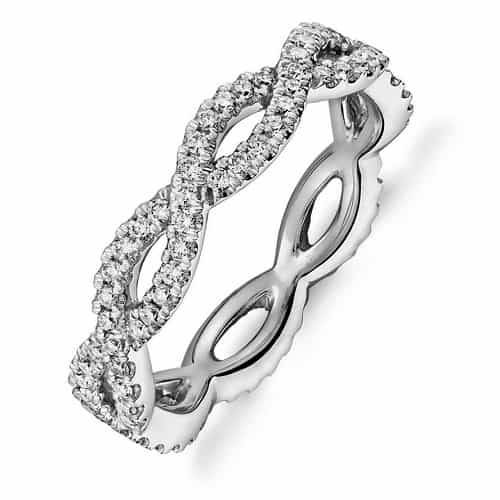 Infinity Twisted Eternity Set Ring by Blue Nile