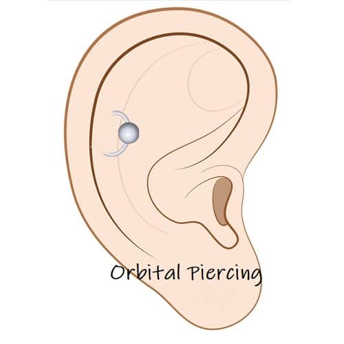 Cartilage Piercing ears orbital