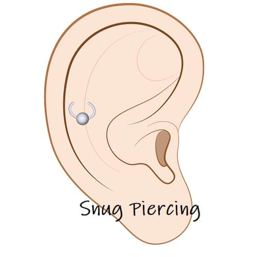 Cartilage Piercing ears snug