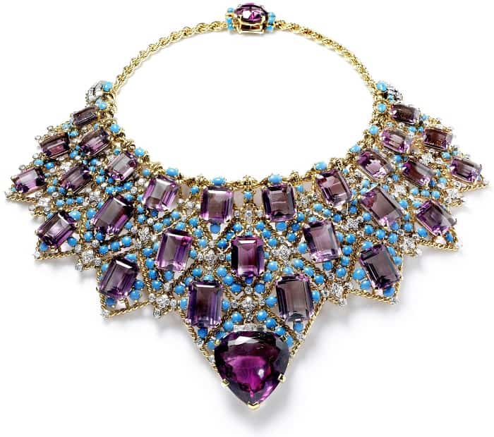 February Birthstone Duchess of Winsor’s amethyst & turquoise necklace