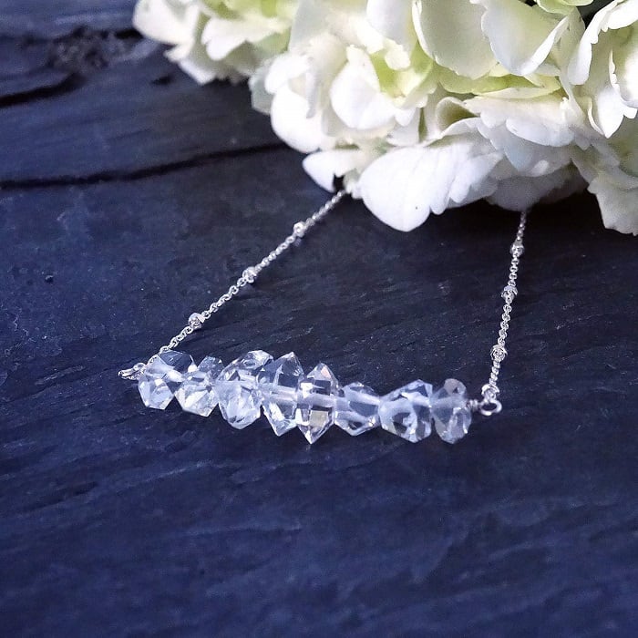 Herkimer diamond necklace