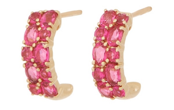 Pink Gemstones List Pink Spinel Huggie Hoops