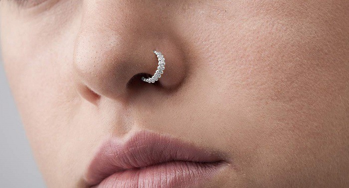 Best Diamond Nose Hoop Ring 14K Gold