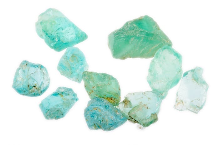 Blue Gemstones Rough and Uncut Blue Apatite