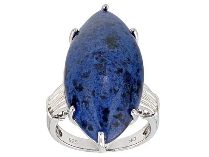 Blue Gemstones Dumortierite marquise cut ring