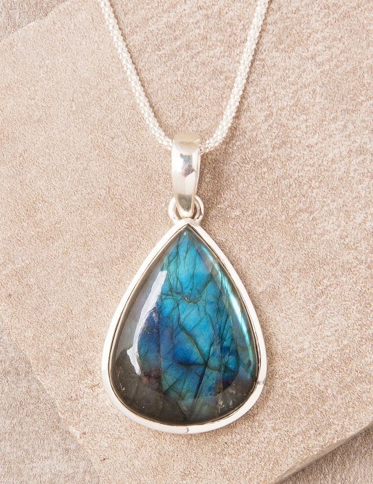 Blue Gemstones Labradorite pendant