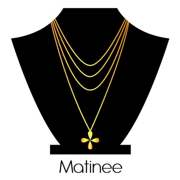 Necklace Length types Matinee