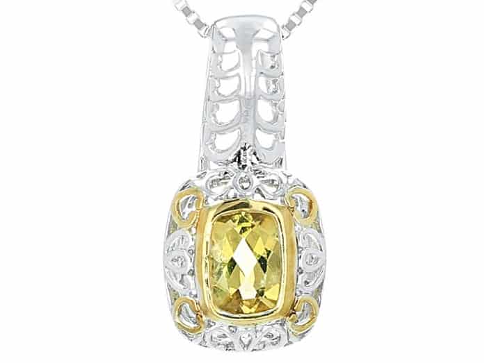 Yellow Gemstones Heliodor pendant