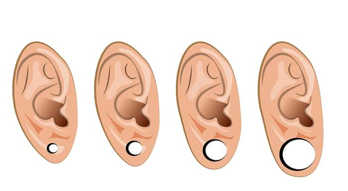 Ear Stretching Sizes Guide Ear Piercings Gauges Types Of Ear Images