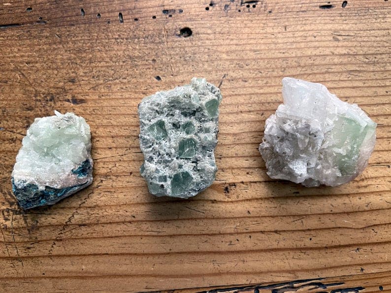 Apophyllite Properties rough green