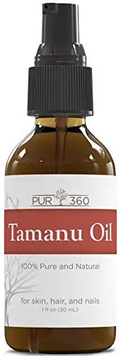 PUR360 Tamanu Oil bottle for psoriasis and eczema