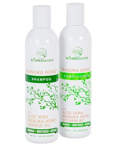 Wild Naturals Manuka Honey Shampoo and Conditioner set for eczema and psoriasis