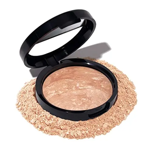 Laura Geller Baked Balance-n-Brighten Color Correcting Powder Foundation compact in Light
