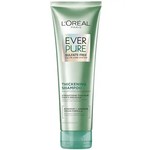 L'Oreal Paris EverPure Thickening Sulfate Free Shampoo purple bottle