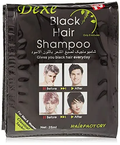 Dexe Black Hair Shampoo 10-pack of treatment packets