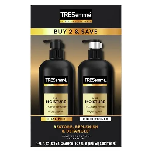 TRESemmé Rich Moisture Shampoo and Conditioner bottles