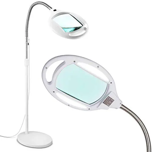 Brightech LightView Pro magnifying floor lamp with stand and wheels