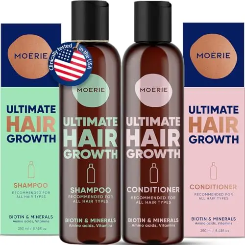 Moerie Volumizing Shampoo and Conditioner Set for Hair Loss