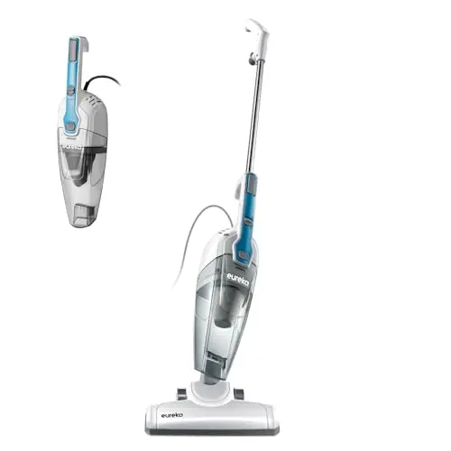 Eureka corded stick vacuum cleaner in aqua blue