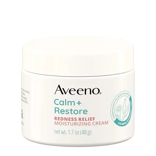 Aveeno Calm + Restore Redness Relief Daily Facial Cream jar