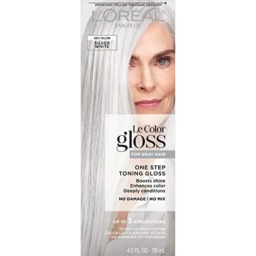 L'Oreal Paris Le Color Gloss One Step Toning Gloss in Silver White tube