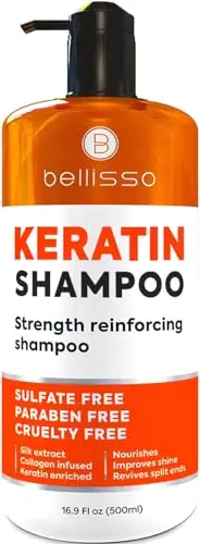 Bellisso Keratin Enriched Shampoo bottle