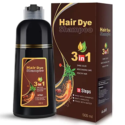 IIIMEIDU 3-in-1 Burgundy Hair Dye Shampoo bottle