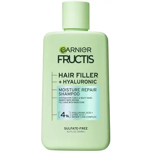 Garnier Fructis Hair Filler sulfate free shampoo bottle with hyaluronic acid