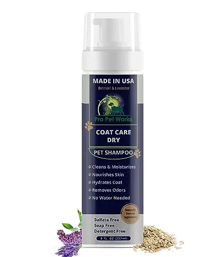 Pro Pet Works Waterless Dry Dog Shampoo blue spray bottle