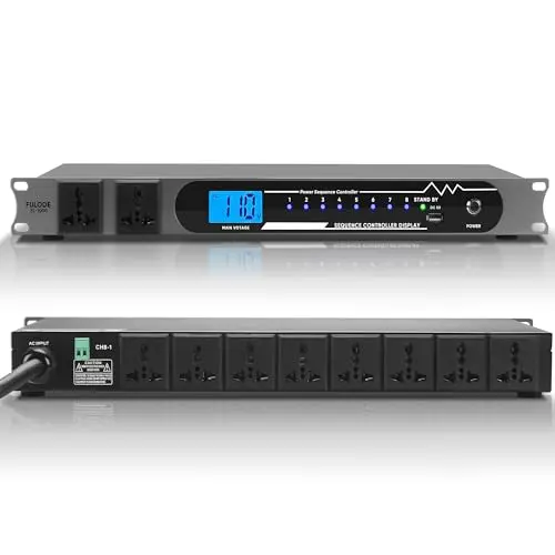 FULODE FL-1000 rackmount power sequencer with LCD screen