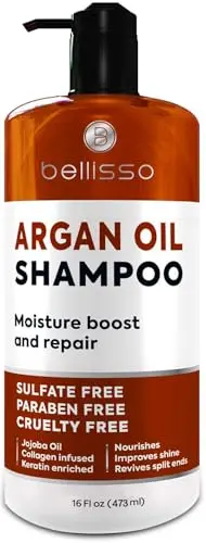 Bellisso Moroccan Argan Oil Sulfate Free Shampoo bottle