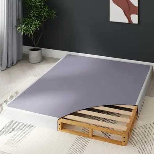 Oykomuc 5-inch low-profile metal box spring with a fabric cover