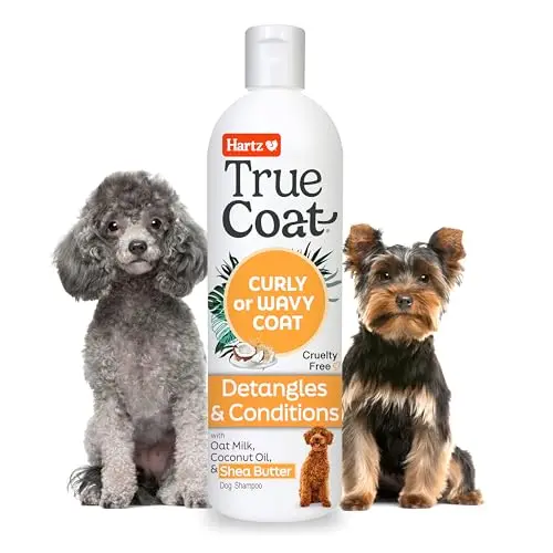 Hartz True Coat Curly or Wavy Coat Specific Dog Shampoo bottle