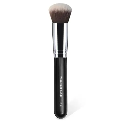 ACOSBRUOP round top kabuki foundation brush for budget-friendly makeup