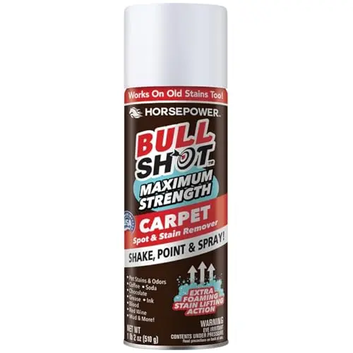 Bull Shot MAX Strength Carpet Spot & Stain Remover aerosol foam can