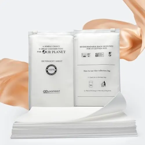 PROMEED unscented silk detergent sheets in recyclable packaging