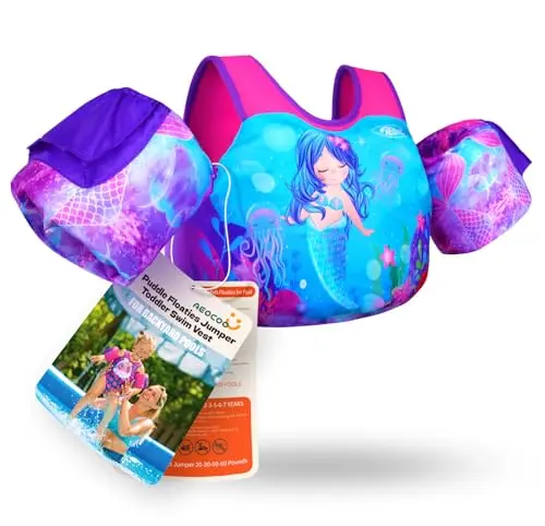 AEOCOO puddle jumper swim vest with dinosaur design for toddlers