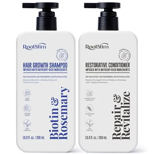RootStim Rosemary and Biotin Hair Growth Shampoo and Conditioner Set