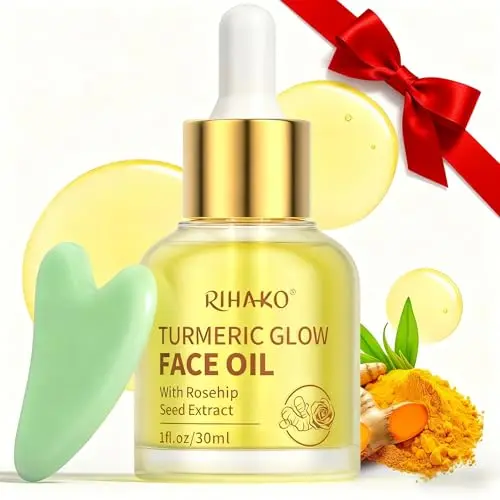 RIHAKO Turmeric Rosehip Face Oil for Gua Sha