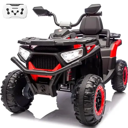 Joyracer kids ATV with remote control and beverage holders